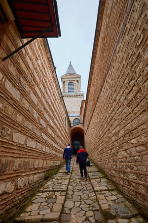 Istanbul, Turkey, November 28 2022. Topkapi Palace & Harem, images from inside the Plat, Buildings...