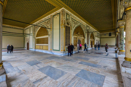Istanbul, Turkey, November 28 2022. Topkapi Palace & Harem, images from inside the Plat, Buildings...