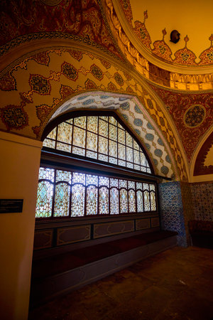 Istanbul, Turkey, November 28 2022. Topkapi Palace & Harem, images from inside the Plat, Buildings...