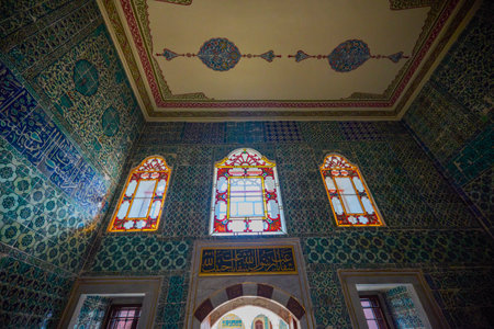 Istanbul, Turkey, November 28 2022. Topkapi Palace & Harem, images from inside the Plat, Buildings and Museums.のeditorial素材