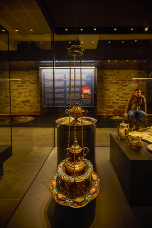 Istanbul, Turkey, November 28 2022. Topkapi Palace & Harem, images from inside the Plat, Buildings and Museums.のeditorial素材