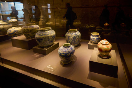 Istanbul, Turkey, November 28 2022. Topkapi Palace & Harem, images from inside the Plat, Buildings and Museums.のeditorial素材