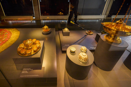 Istanbul, Turkey, November 28 2022. Topkapi Palace & Harem, images from inside the Plat, Buildings and Museums.のeditorial素材