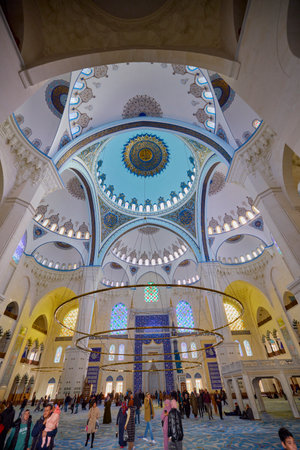 Istanbul Turkey, November 29, 2022, Camlica Mosque, interior images, Camlica is currently the largest Mosque in Istanbul with a spectacular architecture.のeditorial素材