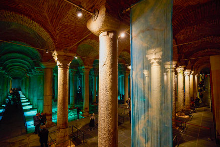 Istanbul Turkey November 29 2022. the Basilica Cisterns is the largest of several hundred ancient...