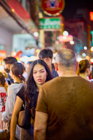 Bangkok Thailand 21-May 2023. Images from the Chinese city, Nightlife.のeditorial素材