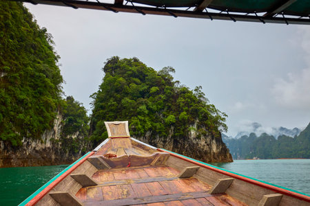 Landscape from Thailand, Khao Sok National Park, on a rainy day.