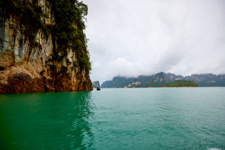 Landscape from Thailand, Khao Sok National Park, on a rainy day.