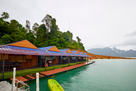 Khao Sok Thailand May 28, 2023. Khao Sok National Park, on a rainy day.のeditorial素材