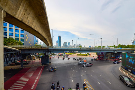Bangkok Thailand 21 May 2023. images with traffic from the streets of Bangkok.