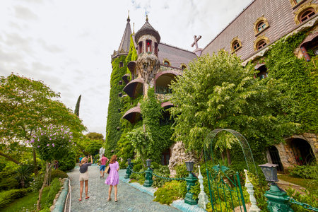 Sozopol Bulgaria 14 August 2023. Pictures with The Castle of Ravadinovo Bulgaria - In Love with the Wind, One of the most popular castles in Europe.のeditorial素材