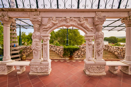 Sozopol Bulgaria 14 August 2023. Pictures with The Castle of Ravadinovo Bulgaria - In Love with the Wind, One of the most popular castles in Europe.のeditorial素材