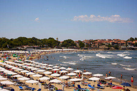 Sozopol Bulgaria 13 August 2023. Images from Sozopol, a city located 35 km south of Burgas, on a peninsula in the Black Sea.のeditorial素材