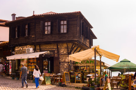 Sozopol Bulgaria 13 August 2023. Images from Sozopol, a city located 35 km south of Burgas, on a peninsula in the Black Sea.のeditorial素材