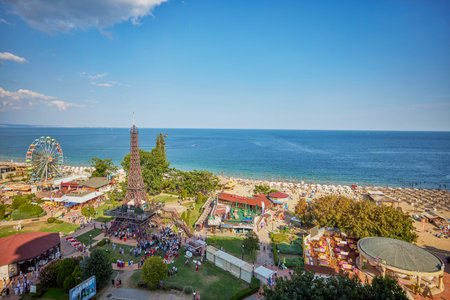 Golden sands Bulgaria 01 September 2023. golden sands resort in Bulgaria seen from above.のeditorial素材