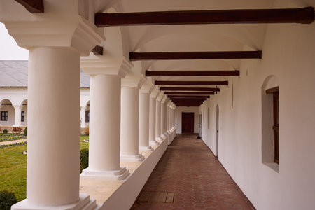 Aninoasa, Arges, Romania December 10, 2023. Aninoasa Monastery, exterior and interior images of the monastery.のeditorial素材