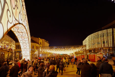 Craiova Romania 02 January 2024. Images from the Christmas fair in the City of Craiova Romania,...