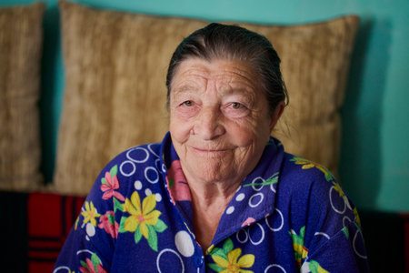 old woman from the country of Romania.の写真素材
