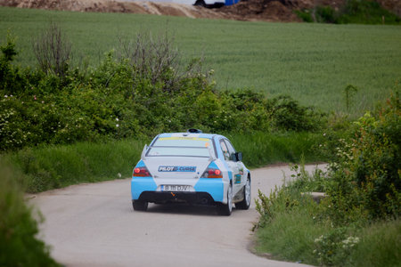 Albota, Arges Romania 09 May 2024, Arges Rally, images from stage one of checking and adjusting to the route.のeditorial素材