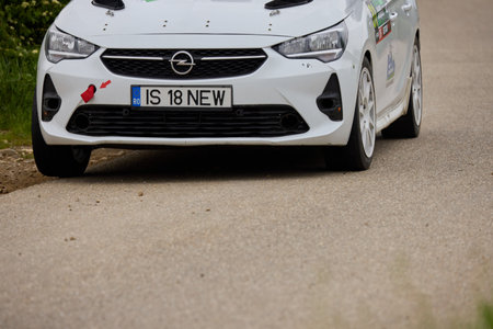 Albota, Arges Romania 09 May 2024, Arges Rally, images from stage one of checking and adjusting to the route.のeditorial素材