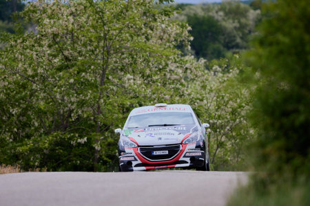 Albota, Arges Romania 09 May 2024, Arges Rally, images from stage one of checking and adjusting to the route.のeditorial素材