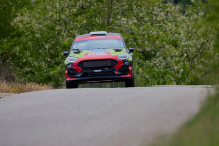 Albota, Arges Romania 09 May 2024, Arges Rally, images from stage one of checking and adjusting to the route.のeditorial素材