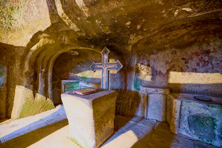 Images from Corbi de Piatra it is an ancient monastery, Dated from June 23, 1512, Located in Arges county, Muscel region, in Romaniaの写真素材