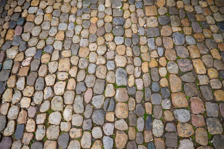 stone paving texture seen from above