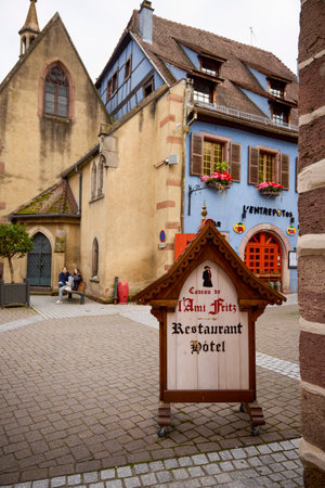 Ribeauville - France October 17, 2025. small town in France located on the Alsace wine route, images of various tourist attractions specific to the areaの写真素材