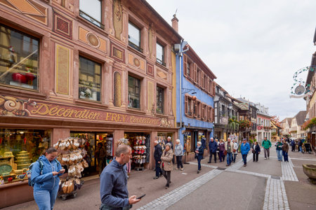 Ribeauville - France October 17, 2025. small town in France located on the Alsace wine route, images of various tourist attractions specific to the areaの写真素材