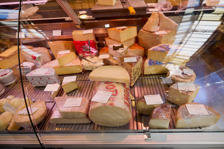 Colmar France October 17, 2025. images from the local central market with various productsのeditorial素材