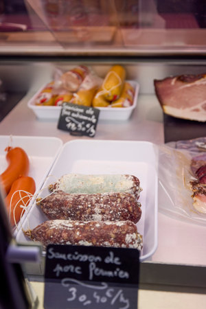 Colmar France October 17, 2025. images from the local central market with various productsの写真素材