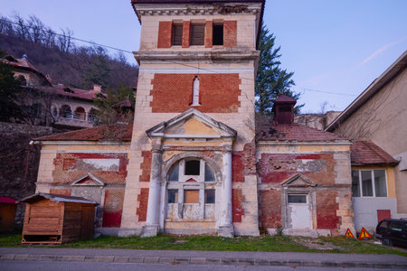 Baile Herculane Romania December 15, 2025. It is the oldest tourist resort in the country and also among the most important and visited permanent spa resorts in Romania and Eastern Europe.のeditorial素材