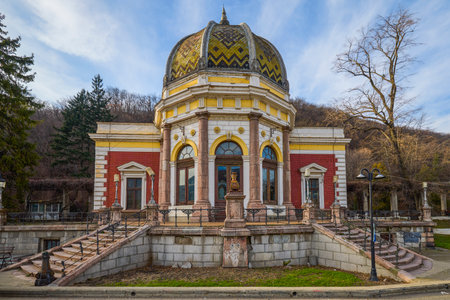 Baile Herculane Romania December 15, 2025. It is the oldest tourist resort in the country and also among the most important and visited permanent spa resorts in Romania and Eastern Europe.のeditorial素材