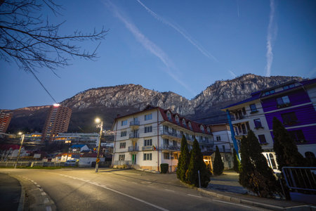 Baile Herculane Romania December 15, 2025. It is the oldest tourist resort in the country and also among the most important and visited permanent spa resorts in Romania and Eastern Europe.のeditorial素材