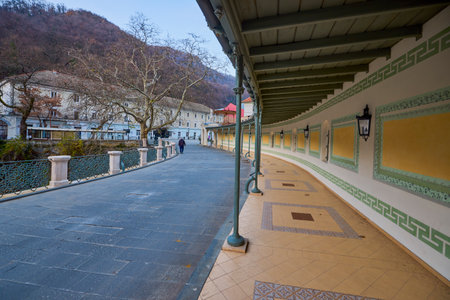Baile Herculane Romania December 15, 2025. It is the oldest tourist resort in the country and also among the most important and visited permanent spa resorts in Romania and Eastern Europe.のeditorial素材
