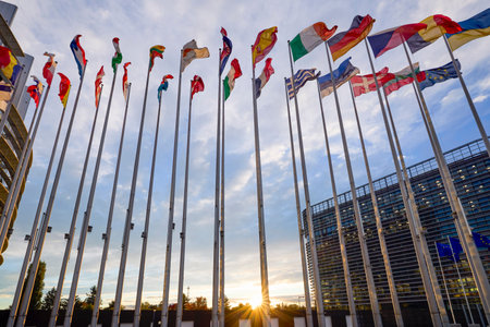 Strasbourg France October 20, 2025, exterior images, European Parliament.