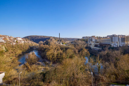 Veliko Tarnovo Bulgaria March 13 2026. generic images of the city with various tourist attractions, streets and buildings.のeditorial素材