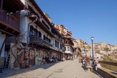 Veliko Tarnovo Bulgaria March 13 2026. generic images of the city with various tourist attractions, streets and buildings.のeditorial素材