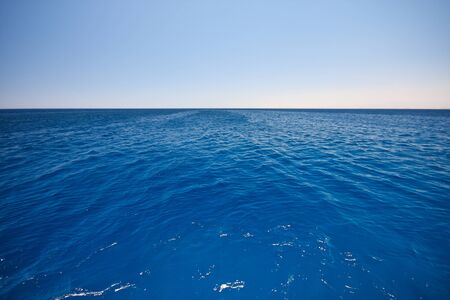 Blue serene sea and skyの写真素材