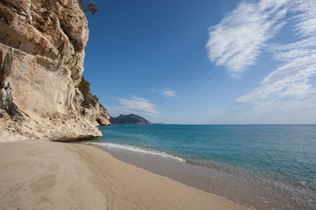 Beautiful beach at Cala Luna, Sardinia, Italyの写真素材