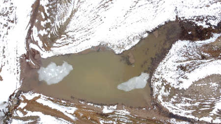 panorama of Reftinsky reservoir with power plantの写真素材