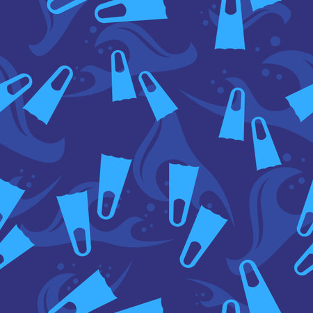 seamless snorkel backgroundのイラスト素材