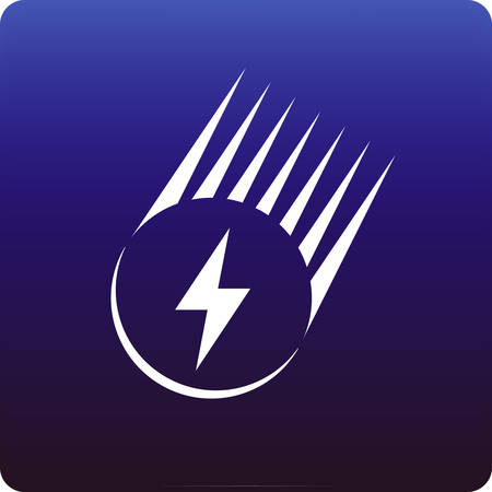 Solar produced electricity symbol on blue backgroundのイラスト素材