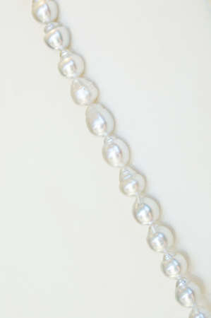 The string of necklace, made from natural white pearls - from Broome, Western Australia.の写真素材
