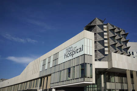This is the final facade of the new Fiona Stanley Hospital in Western Australia. This is the biggest development in healthcare in Western Australia with the strain of the public demand on healthcare.のeditorial素材