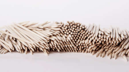 Toothpicks on a white backgroundの写真素材