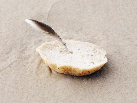 Fun food  Boat made of breadの写真素材