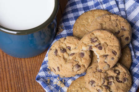 milk and cookiesの写真素材