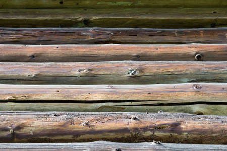 old logs backgroundの写真素材